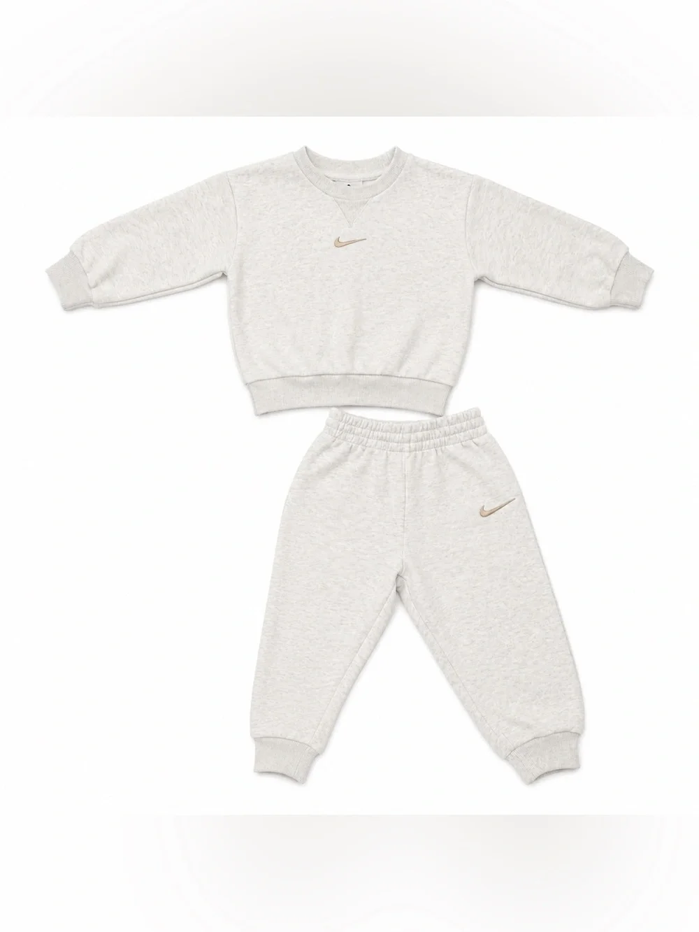 Nike Light Grey Heather Sweatshirt and Joggers Set